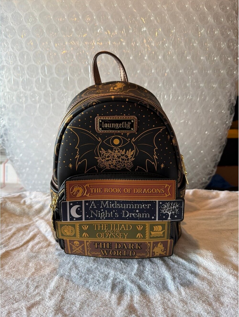 Loungefly Literature Fantasy Books Mini Backpack NWT